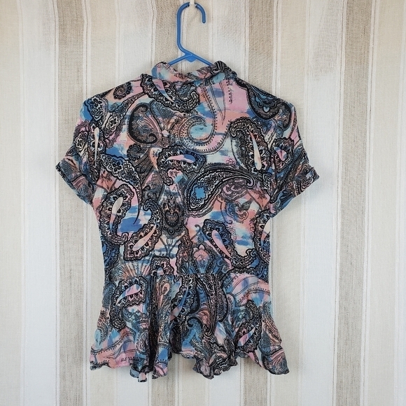 Rebecca‎ Minkoff 100% Silk Blouse Paisley Size 0 - Picture 11 of 11